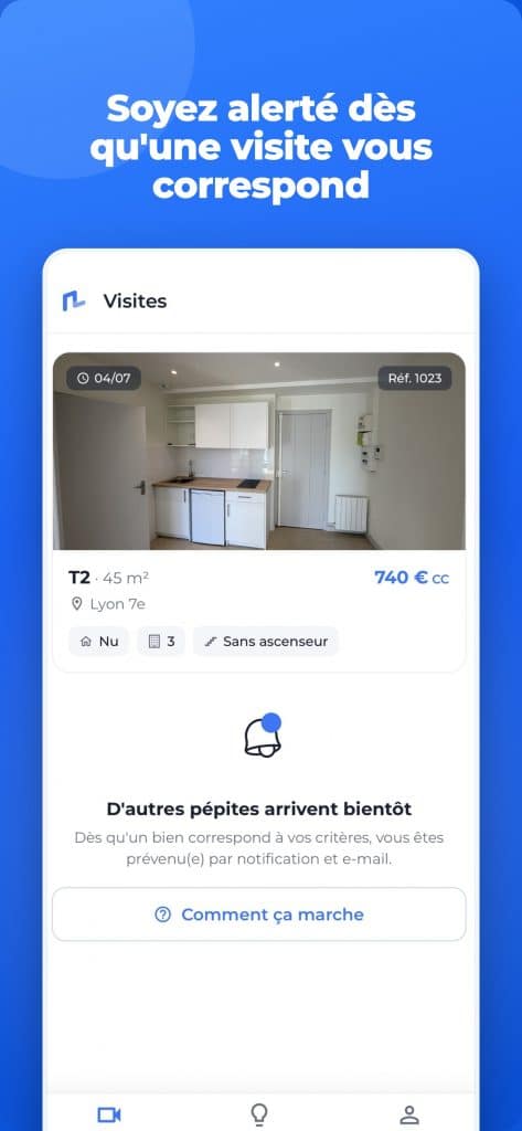 La fiche technique d'un logement dans l'application ProjetLocation