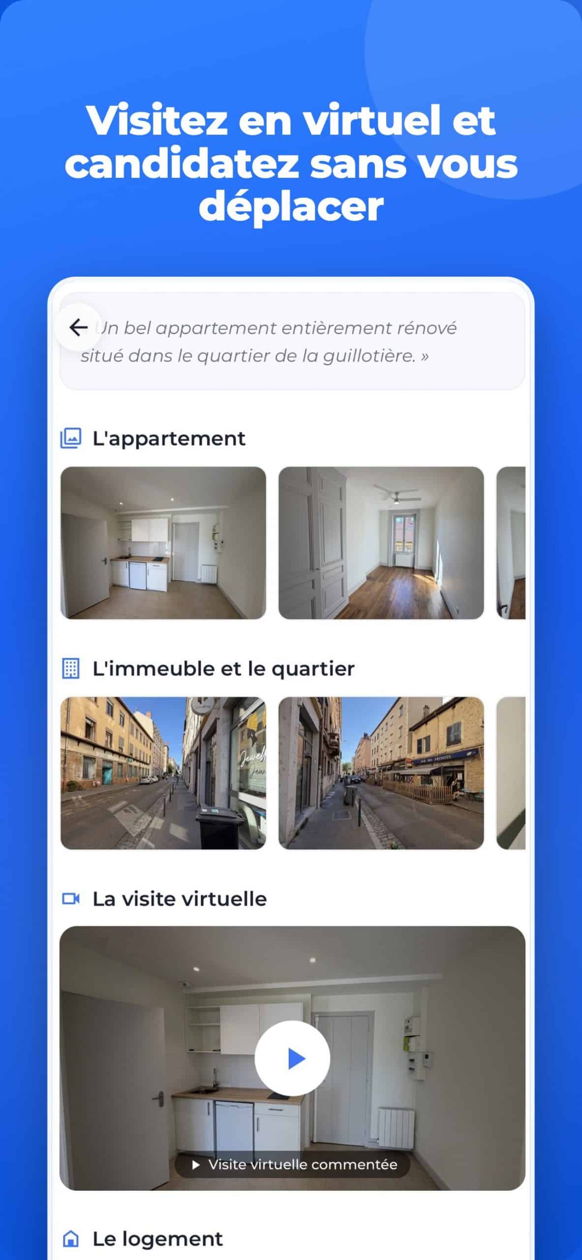 Visitez en virtuel et candidatez sans vous déplacer